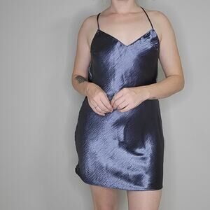 Victoria's Secret Shiny Blue Slip Dress Size Small